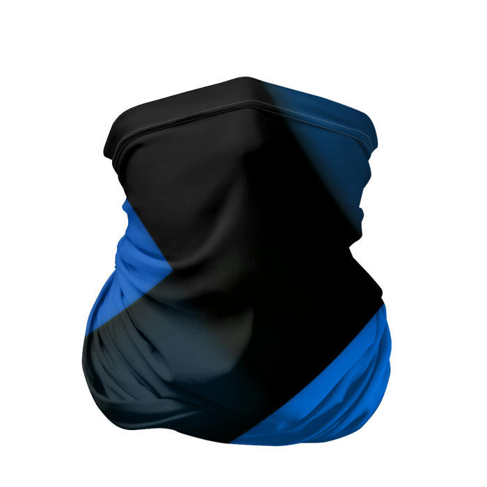 Бандана-труба 3D Геометрия синие полосы фото