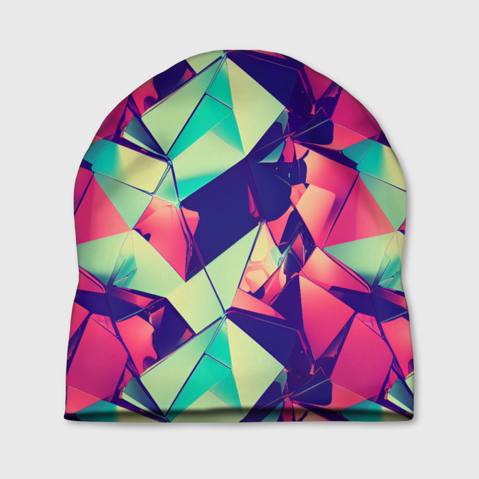 Шапка 3D нейро геометрический паттерн фото