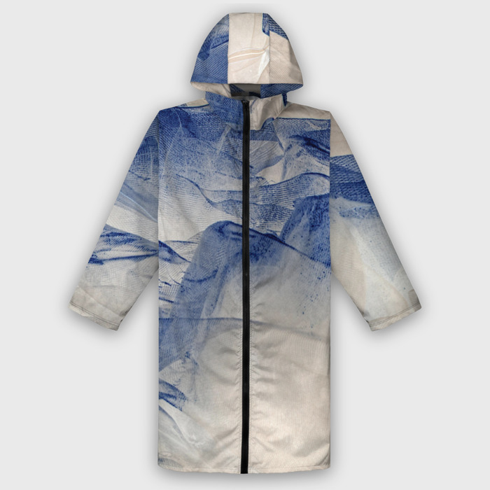 Дождевик унисекс 3D Горы скалы в тумане фото