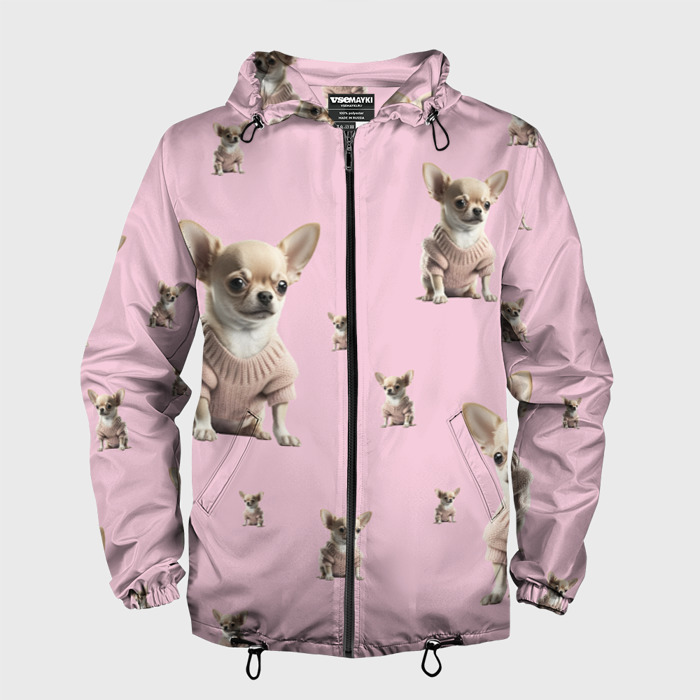 Мужская ветровка 3D Стиль жизни: чихуахуа фото
