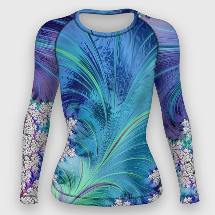 Женский рашгард 3D Авангардная фрактальная композиция фото