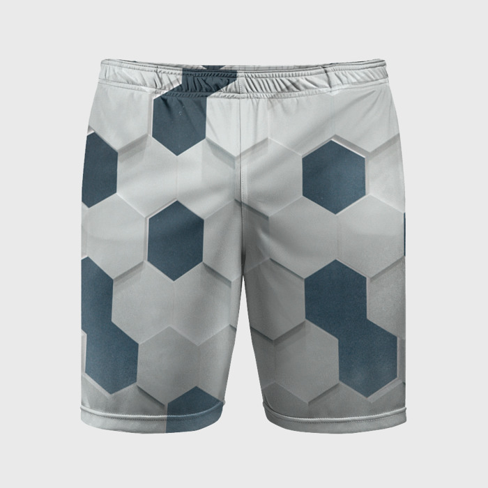 Мужские шорты спортивные Геометрические шестиугольники фото