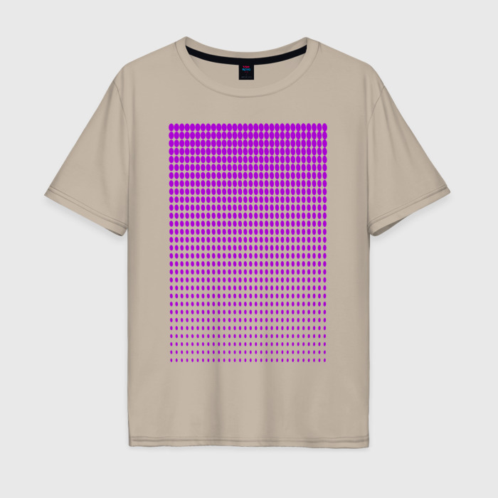 Мужская футболка хлопок Oversize Фиолетовая россыпь фото
