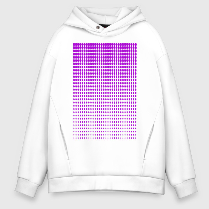 Мужское худи Oversize хлопок Фиолетовая россыпь фото