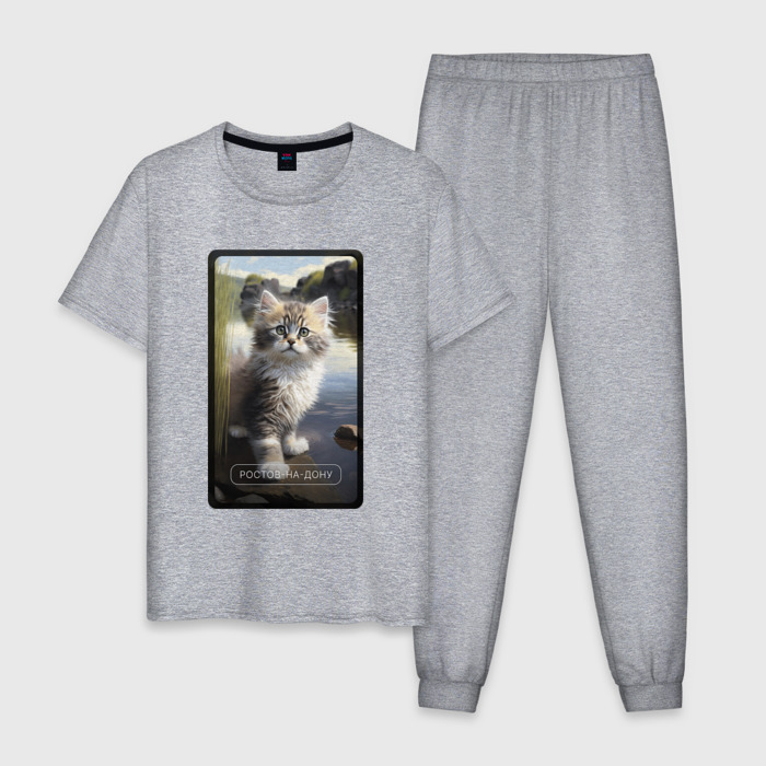 Мужская пижама хлопок Ростов на Дону котик фото