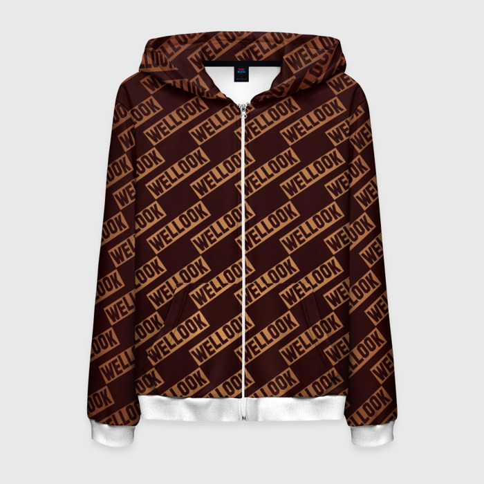 Мужская толстовка 3D на молнии Word text patterns фото