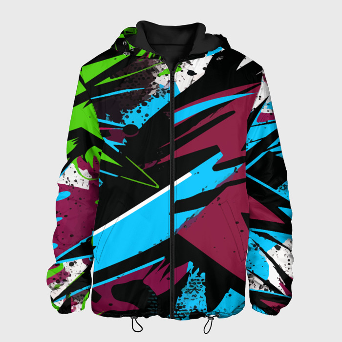 Мужская куртка 3D Граффити текстура фото