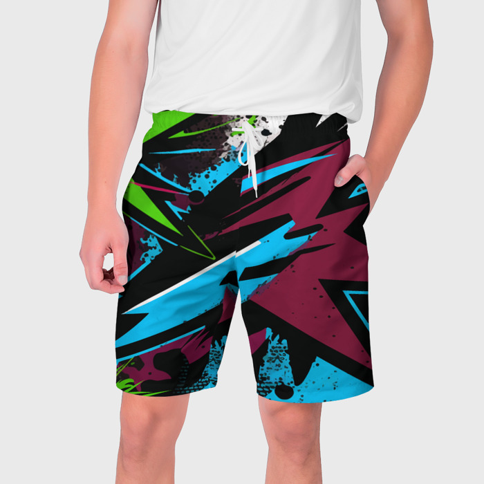 Мужские шорты 3D Граффити текстура фото