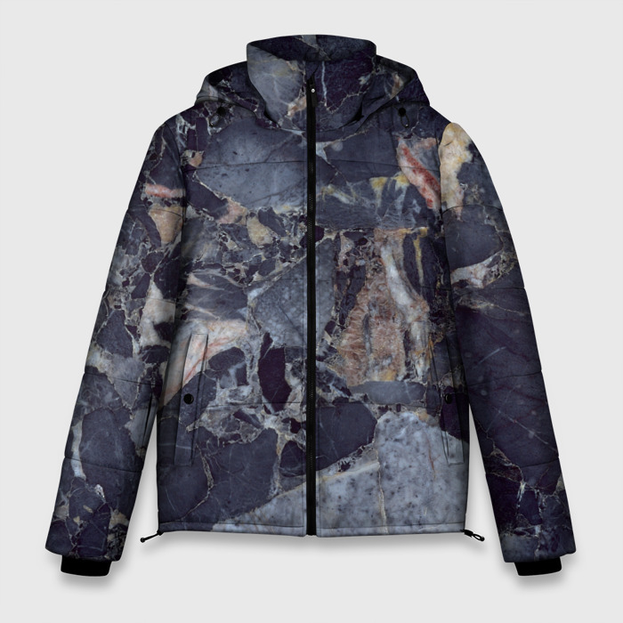Мужская зимняя куртка 3D Камень мрамор фото