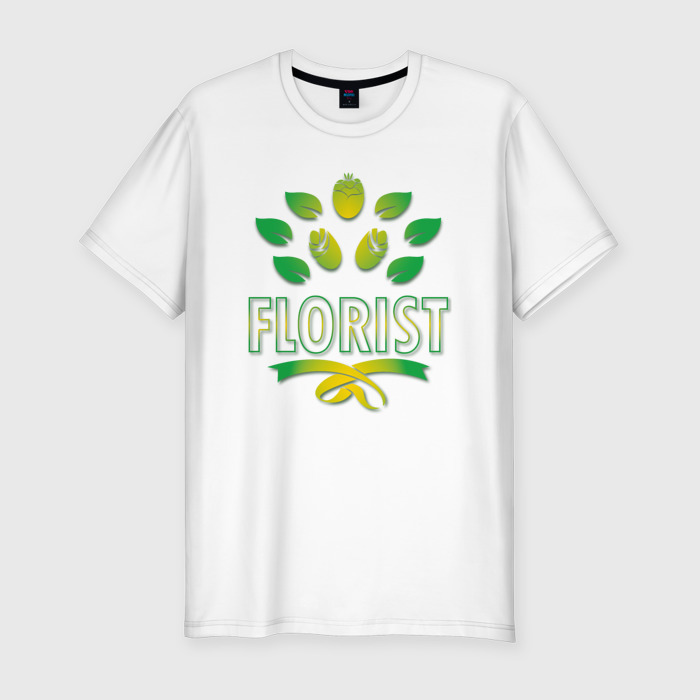 Мужская футболка хлопок Slim Флорист фото