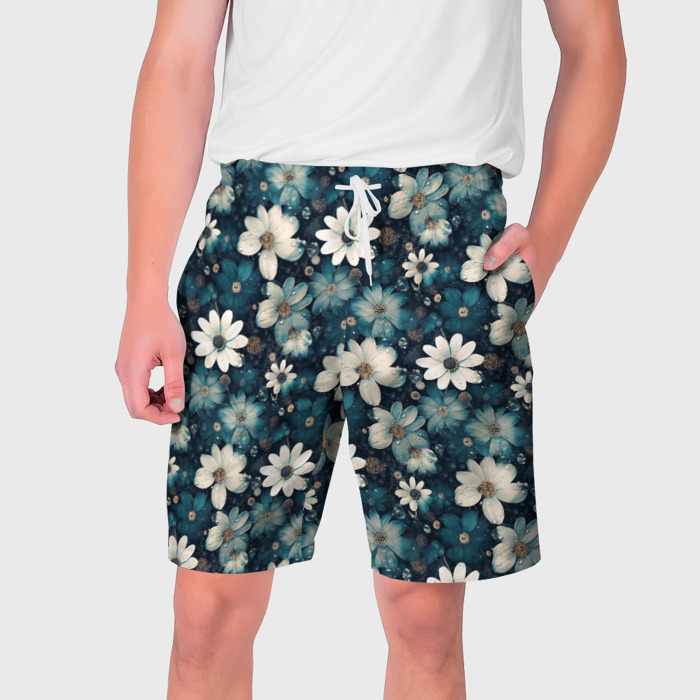Мужские шорты 3D Узор из весенних цветочков фото