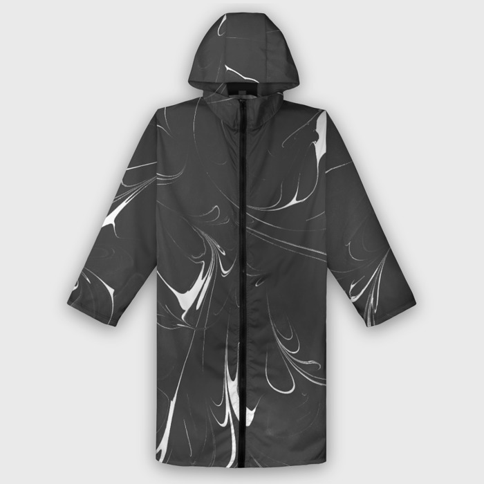 Дождевик унисекс 3D Черно белый узор фото