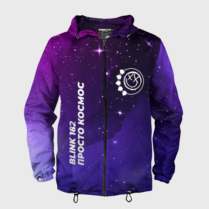 Мужская ветровка 3D Blink 182 просто космос фото
