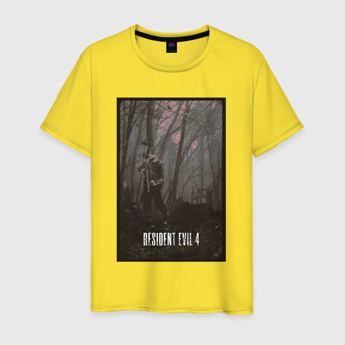 Мужская футболка хлопок Resident Evil 4 Леон Кеннеди фото
