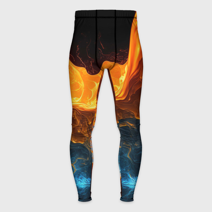 Мужские тайтсы 3D лава и вода фото