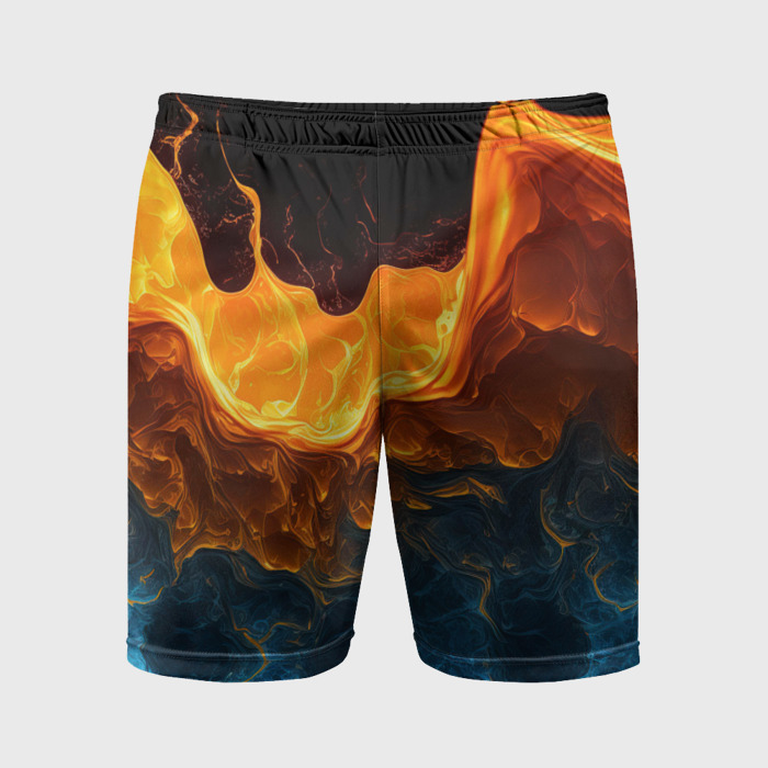 Мужские шорты спортивные лава и вода фото