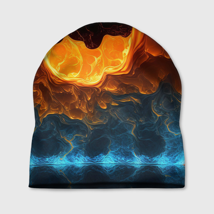 Шапка 3D лава и вода фото