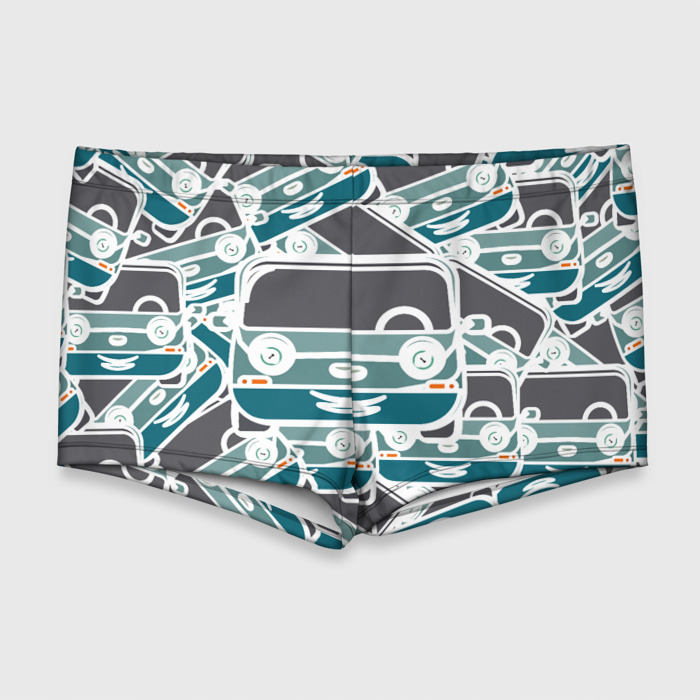 Мужские купальные плавки 3D Абстракция машина фото