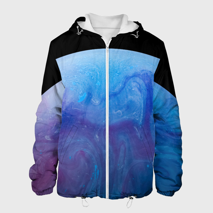 Мужская куртка 3D Часть красочной планеты и космос фото