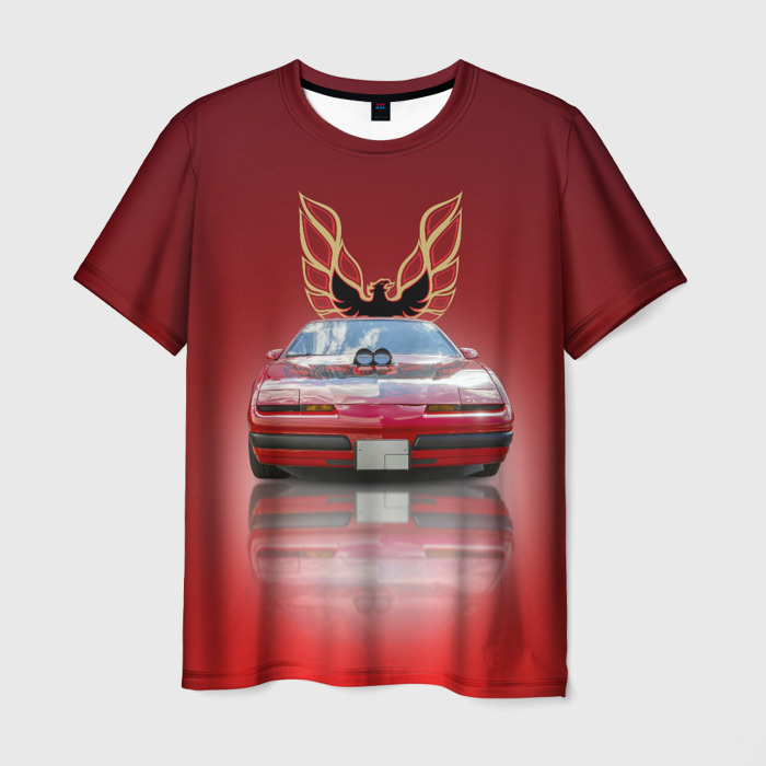 Мужская футболка 3D Американский спорткар Pontiac Firebird фото