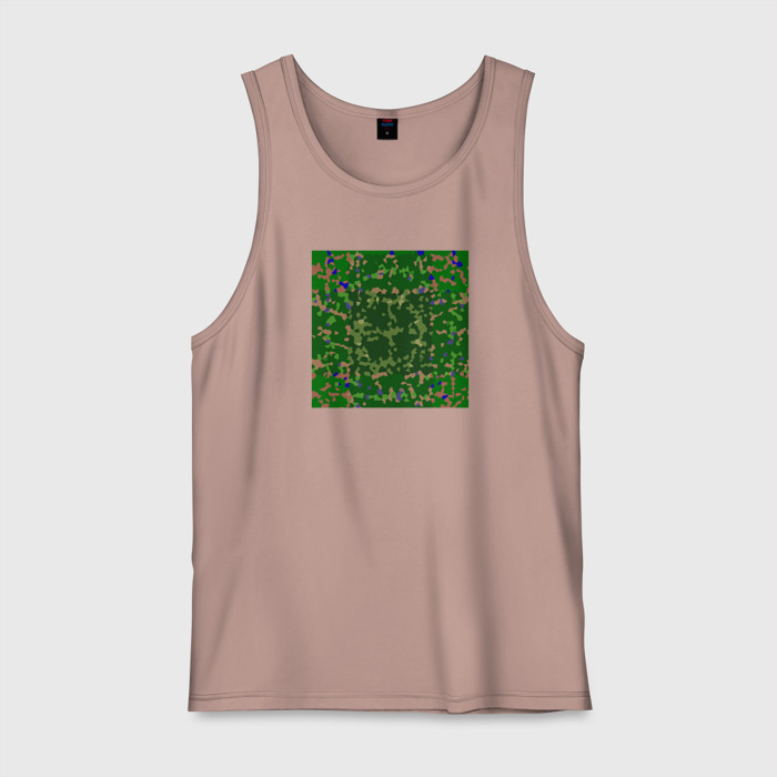 Мужская майка хлопок Мозайка разноцветная фото