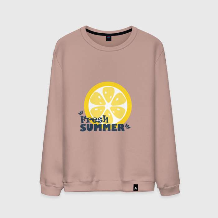 Мужской свитшот хлопок Свежий лимончик фото