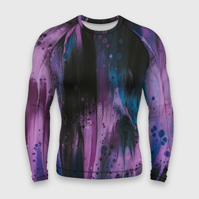 Мужской рашгард 3D Фиолетовые абстрактные тени фото