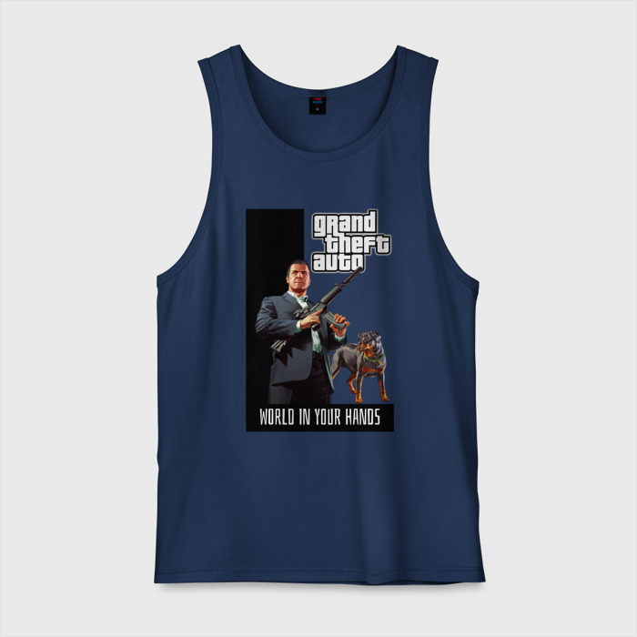 Мужская майка хлопок GTA Майкл де Санта фото