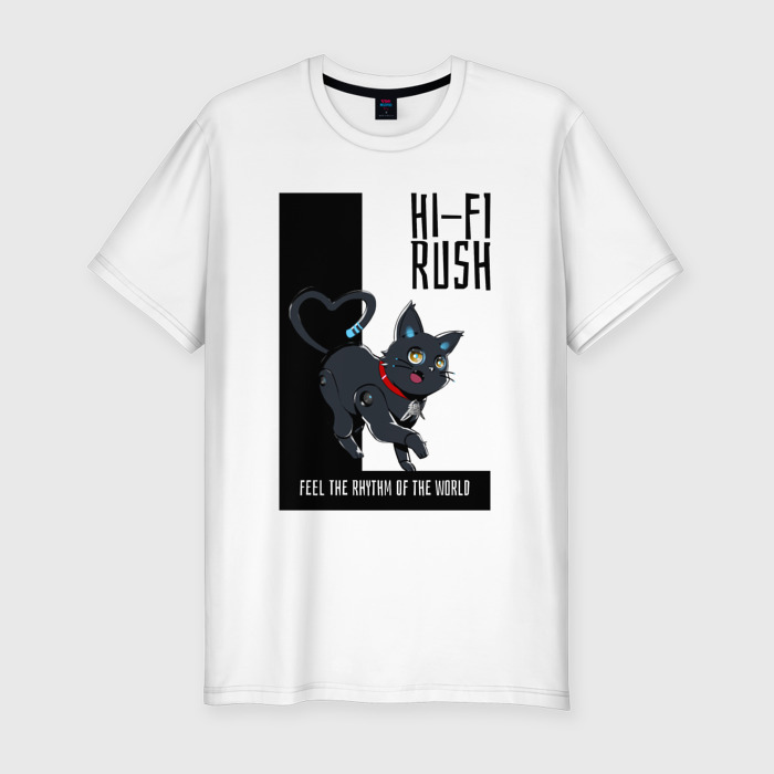 Мужская футболка хлопок Slim Котик из Hi Fi Rush фото