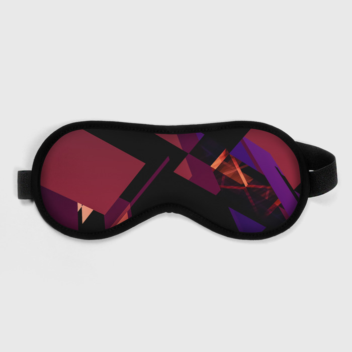 Маска для сна 3D Тёмно розовые фигуры во тьме фото