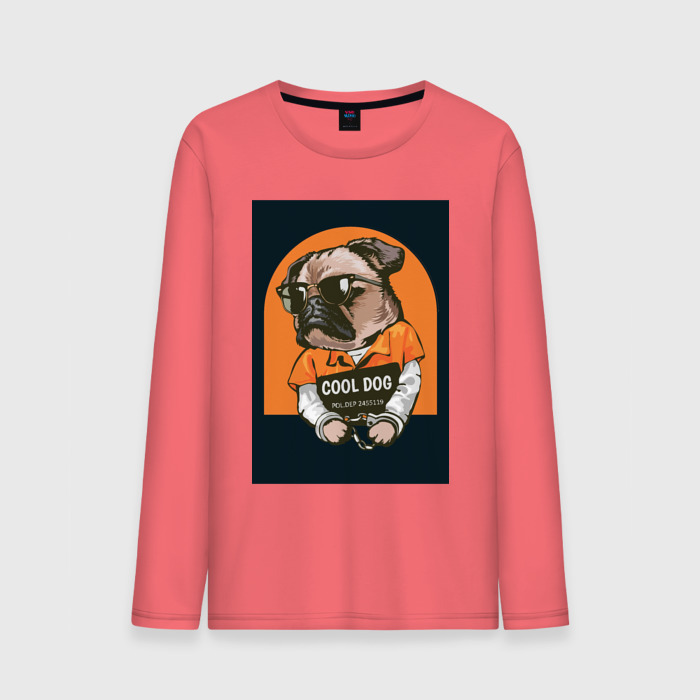 Мужской лонгслив хлопок Крутой пёс фото