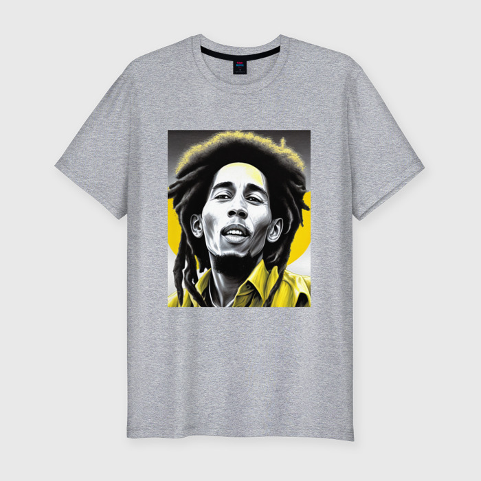 Мужская футболка хлопок Slim Bob Marley Digital Art фото