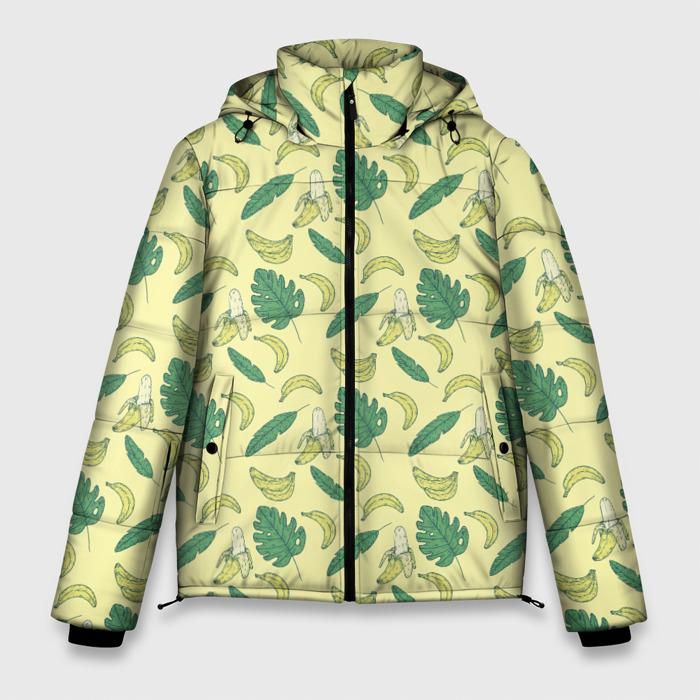 Мужская зимняя куртка 3D Бананы паттерн фото