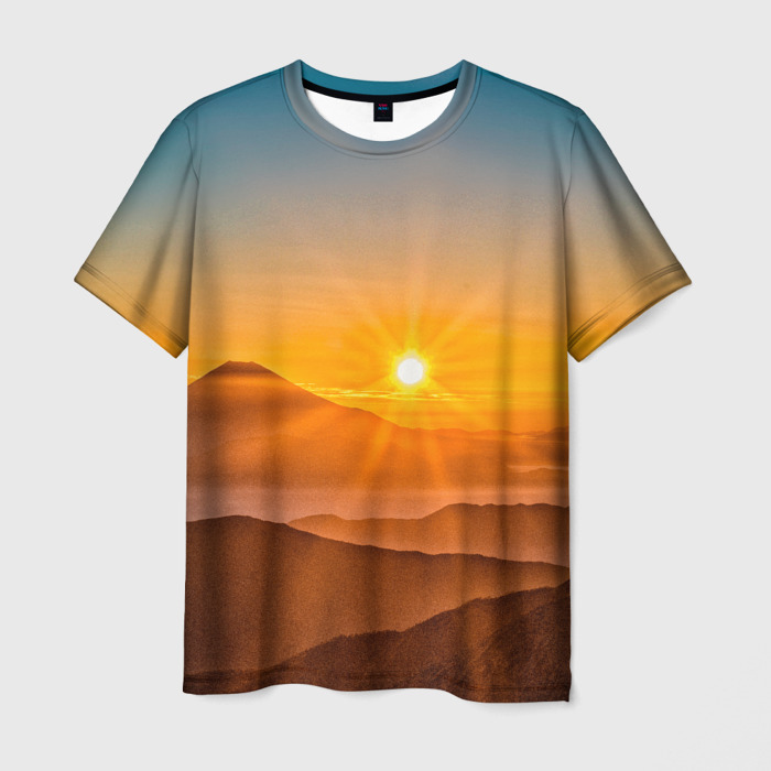 Мужская футболка 3D Священная Фудзи фото