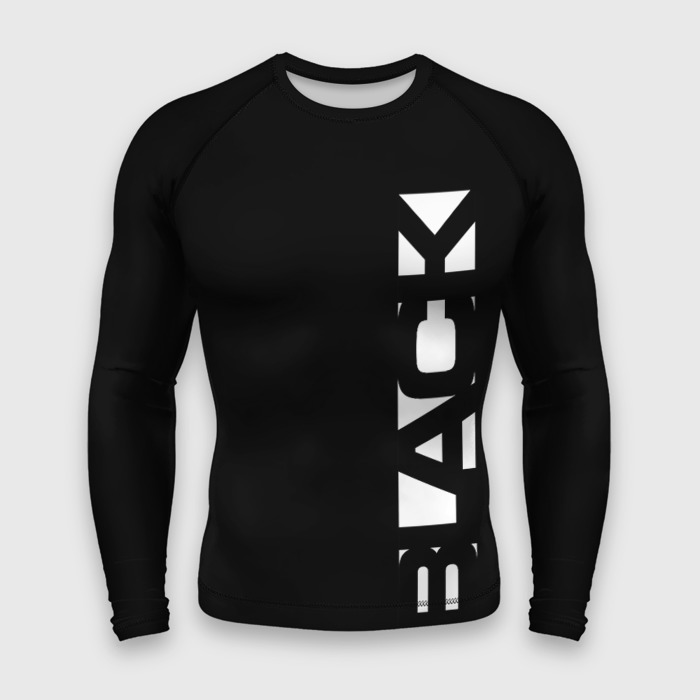 Мужской рашгард 3D Black minimalistik фото