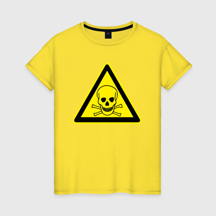 Женская футболка хлопок Треугольный череп фото