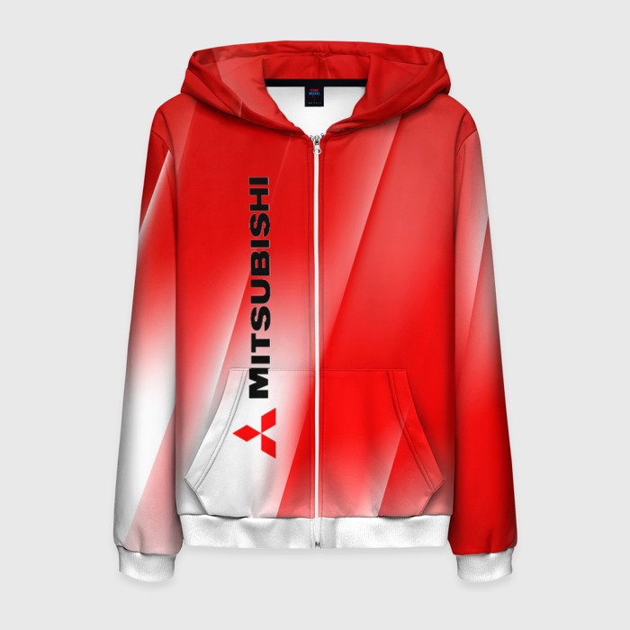 Мужская толстовка 3D на молнии Mitsubishi sign фото