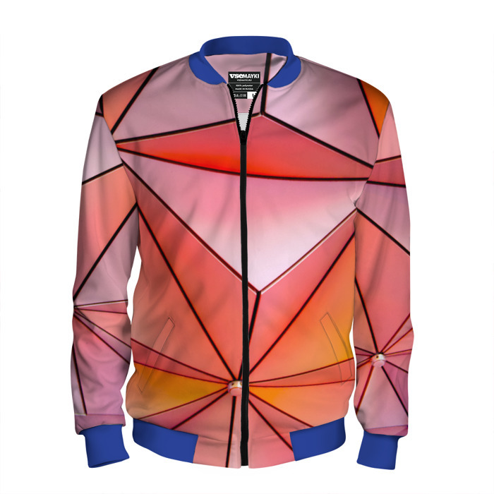 Мужской бомбер 3D Розовый обман зрения фото