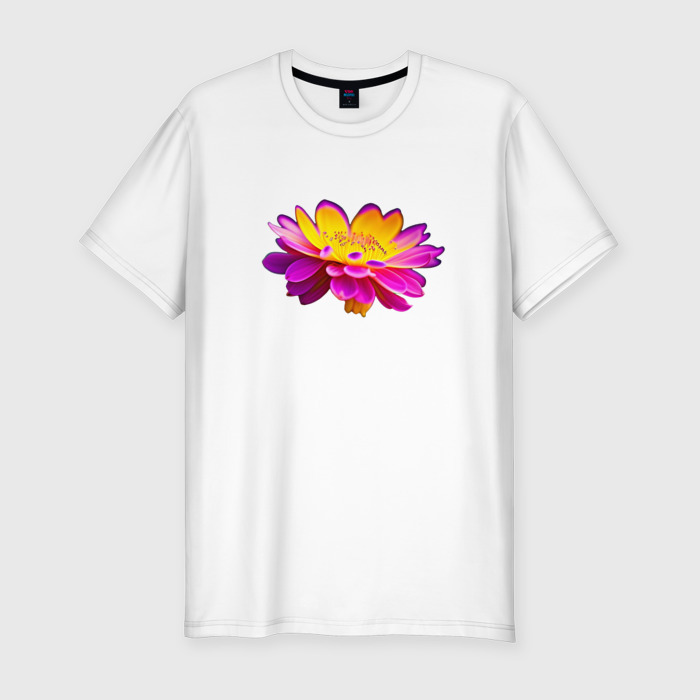 Мужская футболка хлопок Slim Космический красивый цветок фото