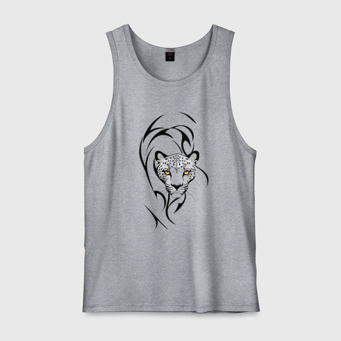 Мужская майка хлопок Крадущийся леопард фото