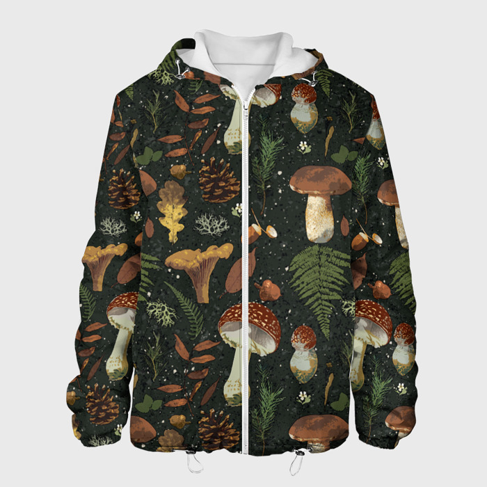 Мужская куртка 3D Лесные растения фото