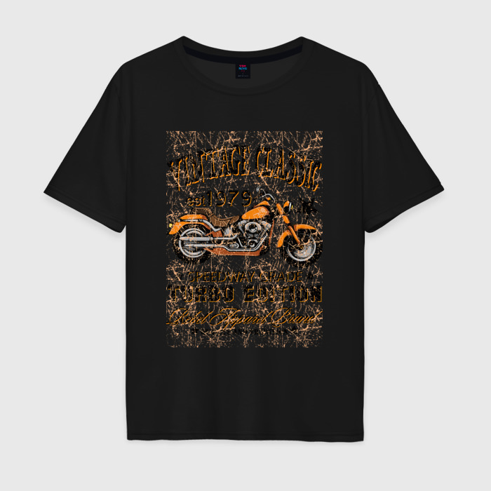 Мужская футболка хлопок Oversize винтажный чеппер фото