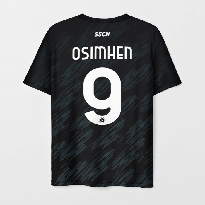 Мужская футболка 3D Виктор Осимхен Наполи форма 22 23 третья фото