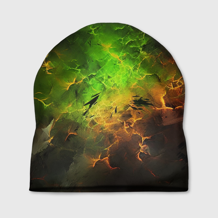 Шапка 3D зеленый  туман фото