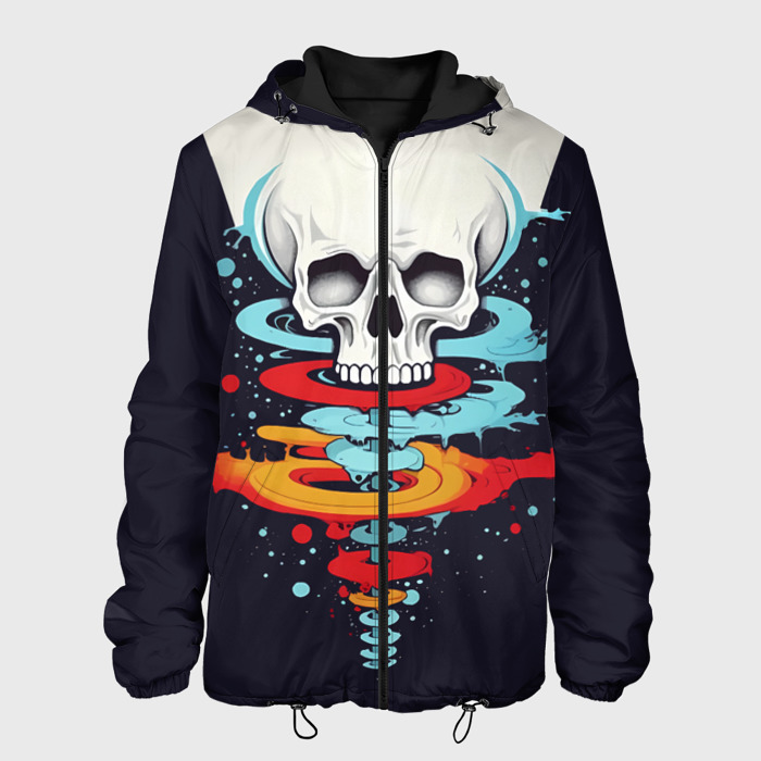 Мужская куртка 3D Череп на палке фото