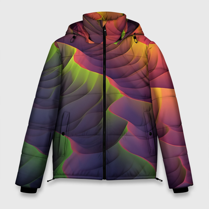 Мужская зимняя куртка 3D Объемная цветная текстура фото