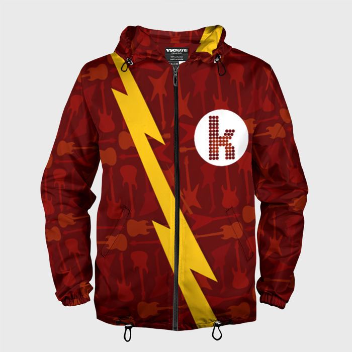 Мужская ветровка 3D The Killers гитары и молния фото