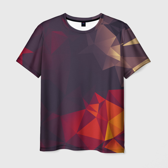 Мужская футболка 3D Полигональный узор фото