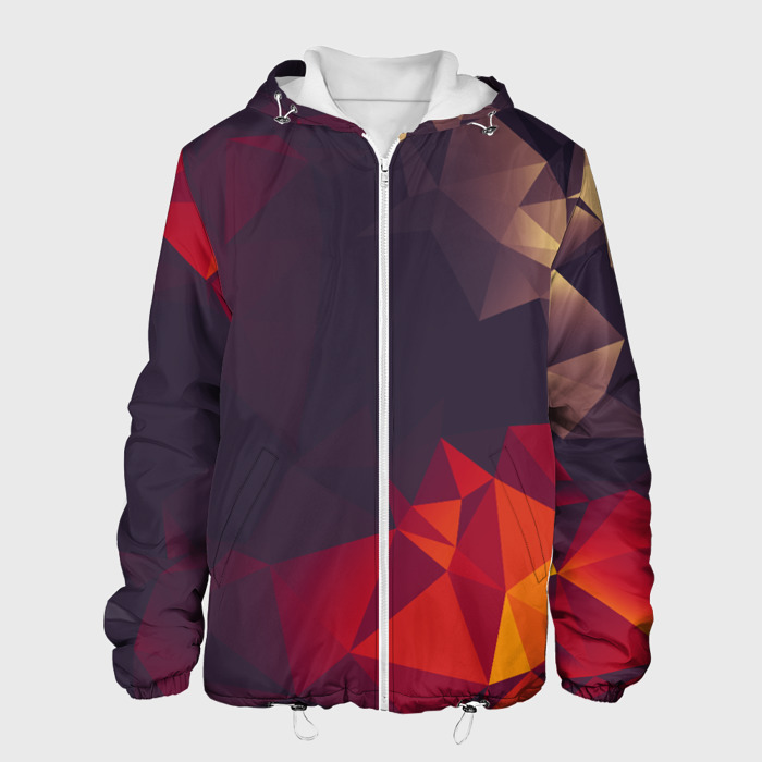 Мужская куртка 3D Полигональный узор фото