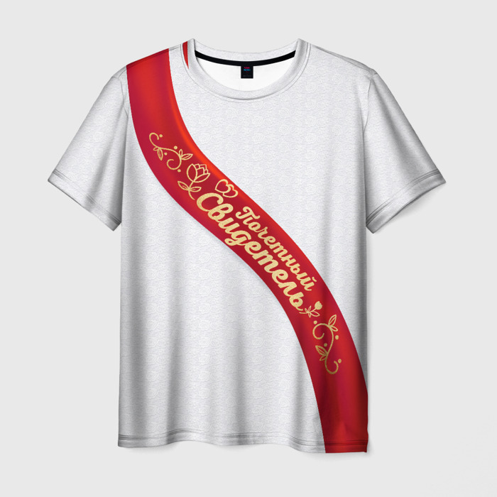 Мужская футболка 3D Почетный свидетель фото